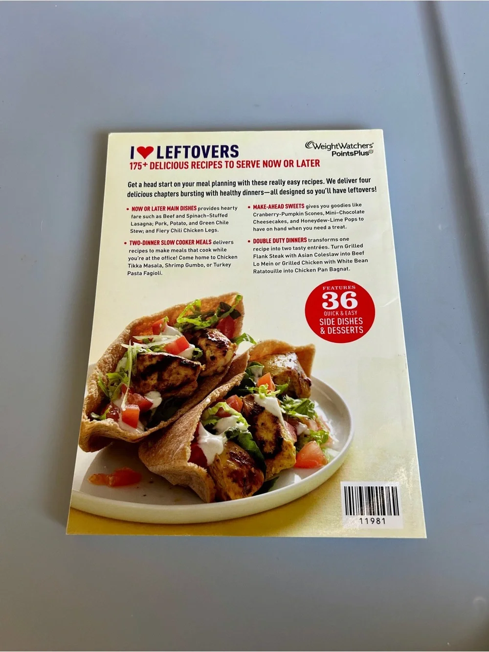 Weight Watchers I ♥ Leftovers Cookbook - White, Blue & Red Cover